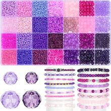 800pcs Random Mixed Color Beads/1set Seed Beads, Tube Beads, Crystal Beads Jewelry Making Kit, For Handmade DIY Bracelets, Necklaces, Keychains, Phone Charms, Arts And Crafts, Bag Charms, Storage Box Charms Making Handmade Set - A - View 10