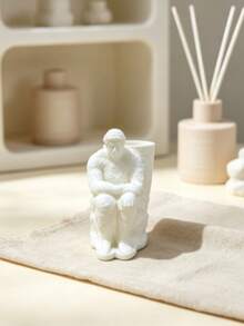 1pc David Bust Reed Diffuser Vase, White Greek Statue Aromatherapy Container, Classical Sculpture Decorative Vase, Suitable For Desk, Vanity, Shelf, Minimalist Home Decor Gift - Multicolor - View 8