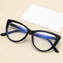 1pc Fashion Cat Eye Glasses, Ideal For Reading, Gaming, Watching TV And Phone - Transparent Eyewear Accessory, Women's Eyewear Accessory - Multicolor - View 2