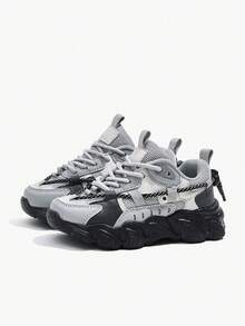 Boys Spring Autumn Casual Comfortable Fashion Lightweight Running Sports Shoes - Multicolor - View 2