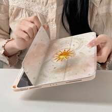 1pc Golden Sun Celestial Astrology Star Moon Constellation Print Tablet Case With Pen Slot, Multi-Angle Magnetic Stand With Auto Sleep/Wake,Tablet Case Compatible With IPad PRO/AIR, Compatible With SAMSUNG,Compatible With XIAOMI Pad 5/6/7,Compatible With Huawei Matepad - Multicolor - View 3