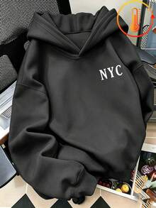 Tween Boy Fun Print Sweatshirt, Warm & Comfortable Thermal-Lined Pullover Sweatshirt For Autumn/Winter - Dark Grey - View 5