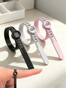 3pcs Ring Sizer Ring Measurement Tool, US Ring Size Finger Sizer, Adjustable Standard Soft Ring Sizer, Reusable Finger Size Measuring Tool With Magnifier, Jewelry Size Measuring Tool, 1-17 US Ring Size, Valentine's Day Ring Size Measuring Tape - Ring Sizer - View 2