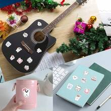 500PCS Tooth Stickers Roll, A Set Of Vibrant And Colorful Beautiful Stickers, High Quality Stickers Scrapbook, Journaling, Laptop, Bumper, Skateboard, Water Bottles, Suitcase, Decorative Paper, Refrigerator, Car, Rewards Stickers - Teeth - View 10