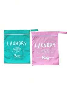 Heavy Duty Large Waterproof Wet/Dry Separated Mesh Laundry Bag, Zippered Handheld Laundry Bag, Portable Storage Bag, Laundry Room Clothing Sorting And Storage, Suitable For Travel, Business Trips, Student Dorms And Bathroom Use - A - View 14