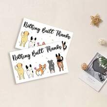 20/50Pcs Funny Dog Pattern Thank You Note Cards, Cute Pet Design Paper Package Insert Cards For Small Business Gift Decor - Sets - View 3