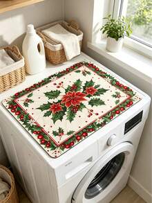 1PC Christmas Element Welcome Mat, Diatomite Absorbent Small Rug, Non‑Slip Floor Mat For Stove Coffee Machine Water Bar Counter, Christmas Halloween Home Decor, Indoor Outdoor Doormat For Front Door Kitchen Area - Multicolor - View 3