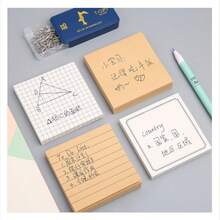 3x3 Inch White Grid Sticky Notes, 80 Sheets Per Pad, Includes Grid/Lined/Blank 3 Types Of Adhesive Memo Paper, Suitable For Office, Home, Planner, Travel And Daily Reminders, Multi-Purpose Note Pad, Clear Printing, Thick Paper, Smooth Writing, No Ink Bleeding, Compact And Portable, Office Reminder Notebook, Easy To Tear, Reusable, Note Sticky Notes, Back To School Season Recommended, Back To School Season Recommended - one-size - View 4