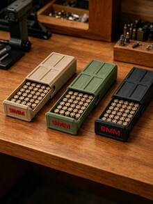 3D Printed 9mm Storage Box With A 50-Round Capacity Drawer, Essential Tactical Equipment For Shooting Practice. Smooth Drawer Operation. Desktop Hardware Organizer. - Multicolor - View 6