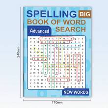 Word Search Spelling Book, 32-Page Premium Word Search Puzzle Workbook, Vocabulary And Spelling Learning Activity Book, Preschool Early Education Toy, Children's Reading And Writing Learning Supplies - Blue - View 8