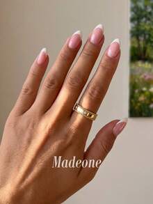 MADEONE 1件扭轉鋯石戒指飾品，女性禮物，優雅百搭，日常配戴，派對裝飾，送給女性的精緻禮物 - 金色 - 查看 3