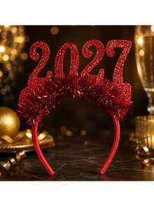 2027 New Year's Party Headband Set - Photo Props And Gifts For New Year's Eve Celebration; Decorated With Shiny Numbers And Stars To Enhance Festive Atmosphere - Perfect For Theme Parties, Birthdays And Christmas Celebrations. - Multiple Styles - View 7