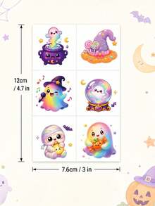 Halloween Party Gift Large Pack Temporary Tattoos, Suitable For Halloween Party Decoration, Halloween Gifts, And Games - A - View 5