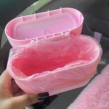 1pc Mini Car Trash Can With Lid, Leak-Proof, Includes 30pcs Garbage Bags, Convenient And Hygienic Car Accessory, Can Be Hung On Car Door For Storage And Organization - Multicolor - View 12