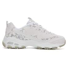 Skechers D'Lites Daisy Print Platform Dad Shoes Women's Height-Increasing Cushioned Floral Sneakers - White - View 3