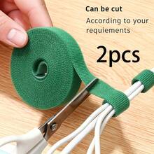 2PCS 6 Colors Available, 5-Meter Self-Adhesive Ties, Cuttable Strong Adhesive Organizers, Household Data And Wire Storage Fixing Straps - 2PCS/5M - View 7