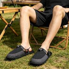 Portable Lightweight Travel Foot Wear, Breathable Patchwork Foot Slipper With Adjustable Back Strap, Soft Non‑Slip Sole For Hotel Camping Indoor Rest Use - A - View 5