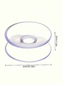 40pcs Bohemian Style Transparent Double-Sided Suction Cup Hook - Easy Installation, No Drilling Required For Wall Mounting, Multi-Purpose Non-Slip Mat - Clear - View 2