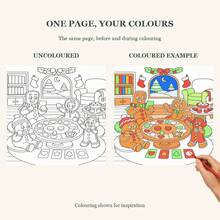 Cozy Gingerbread Man Christmas Coloring Book, 24 Pages Of Festive Coloring Patterns, Cute Gingerbread Family Gathering In Snow, Featuring Gingerbread House, Christmas Pine Tree, Snowflake Street Lamp And Other Winter Elements, Suitable For Children's Leisure Hand-Drawing, Christmas Theme Fun Holiday Coloring Book - Cozy Gingerbread Man Christmas Coloring Book - View 4