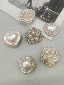 6PCS Shiny Rhinestone Butterfly Lips Star Shoelace Charms DIY Accessories Bling Heart Bear Women Sneakers Boots Decoration Buckles Removable Shoe Clip - Multicolor - View 16