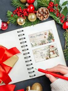 180pcs/1 Roll Label Hadiah Selamat Natal, Stiker Nama Natal Motif Santa Claus, Label Hadiah Pesta Natal, Stiker Label Kemasan Kotak Hadiah Natal, Label Nama Kemasan Natal, Label Hadiah Natal, Digunakan untuk Pembungkus Hadiah, Kemasan Liburan, Label Liburan, Permukaan Halus, Stiker yang Dapat Digunakan Kembali, Label Hadiah, Hadiah Rumah Tangga - A - View 5