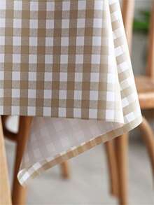 PVC Tablecloth, 1pc, Oil-Resistant, No-Wash, Woven - Elegant Design, Suitable For Weddings, Parties, Housewarmings, Bachelor Parties, Outdoor Events, First-Time Events And More - Camel - View 3