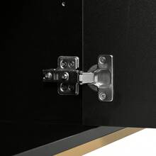 Sideboard Made Of Wood With Storage Adjustable With Shelves Black For Living Room And Dining Room - Black - View 10