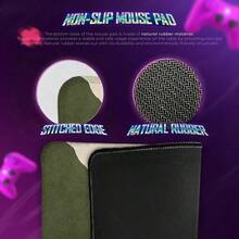 1pc Moss Green Color Block Large Mouse Pad, Modern Desk Mat And Keyboard Mat For Office Desk Setup, Minimal XL Mousepad For Work Space - View 2