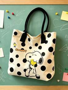1pc Peanut Snoopy Print Canvas Crossbody Tote Bag, Casual Minimalist Style, Multi-Functional Small Shoulder Handbag, Durable Adjustable Strap, Suitable For Women And Teenagers, Ideal For Daily Outings, Work, School And Shopping - View 8