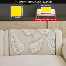 1PC Cream-Style Plush Velvet Sofa Cushion With Large Leaf Pattern – Autumn/Winter Fluffy Skin-Friendly Seat Pad, Non-Slip Pet-Friendly & Stain-Resistant, Sofa Decorative Protector Cover, Machine Washable - Multicolor - View 27