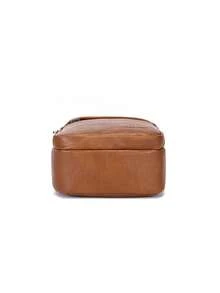 Retro PU Men's Small Crossbody Bag, Lightweight, Simple, Not Bulky, Daily Commuting, Mobile Phone, ID, Shoulder Bag - Brown - View 8