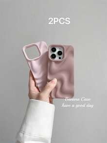 Minimalist Asymmetrical Wave Fashion Phone Cases Asymmetrical Wavy Pattern 2 Pcs Minimalist Stylish Wavy Pattern Fully Covered Anti-Yellowing Matte Finish Protective Phone Case Compatible With IPhone 16 ProMax/16/16 Pro/16 Plus/15/15 ProMax/15 Pro/11/12/13/14 ProMax/11 Pro/11 ProMax/12 Pro/12 ProMax/13 Pro/13 ProMax/14 Pro/14 ProMax, Creative & High-End Waterproof Shockproof Anti-Fall Scratch Resistant Spring Birthday Gift - Multicolor - View 28
