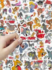 Cartoon Anime Tom & Jerry Spike Stickers, Suitable For Luggage, Laptop, Notebook And Diary, PVC Waterproof - Multicolor - View 2