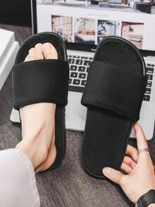 Men's Sandals, Comfortable Beach Slippers, Summer Men's Fashion Slippers, Indoor Home Slippers, Durable Soft Sandals - T075 Black - View 4