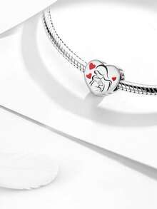 1pc Pet Paw Print Pendant Bead, Suitable For Women's Bracelets, Bangles, DIY Jewelry Making And Daily Wear Accessories - Silver - View 9