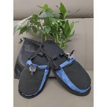 Portable Lightweight Travel Foot Wear, Breathable Patchwork Foot Slipper With Adjustable Back Strap, Soft Non‑Slip Sole For Hotel Camping Indoor Rest Use - A - View 11