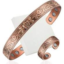 BioMag Copper Magnetic Bracelet Set For Women Men, Pure Copper Jewelry Gift - Rose Gold - View 2