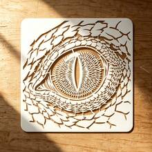1pc Reptile Eye Painting Stencil, Suitable For Wood, Canvas, Paper, Fabric, Photo Frame, Wall. Reusable, Washable DIY Painting Tool. - Sets - View 2