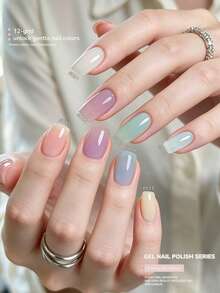 TINGSE Cat Kuku Gel 12 Warna, Lak Kuku Semi-Padat untuk Manicure DIY, Gaya Korea, Gel Mengkilap Saturasi Tinggi Cocok untuk Salon Kuku - MultiWarna - View 8