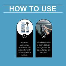 rayhong Car De-Icing Spray, Frost & Snow Melting For Cold Weather, Suitable For Car Windows And Refrigerator Glass Surfaces (New & Old Models Randomly Sent) - A - View 4