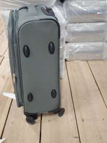 20/24/28 Suitcase, Hardshell/Softshell, Impact-Resistant, Expandable Section For Extra Capacity, Trolley Case, Storage Case, Carry-On, Checked Luggage - Gray Green - View 2