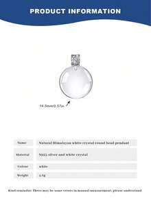 [VE]1pc High-Quality 7A Grade Fully Purified Himalayan Natural Tea White Crystal Pendant, Luxury Silver Clasp Inlaid. It Helps Focus Attention, Enhance Mental Clarity, Improve Memory And Intuition, Suitable For Knowledge Workers And Students, Natural Jewelry Color Random. (Chain Not Included) - Himalayan Clear Quartz - View 8