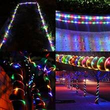 Solar‑Operated Bendable Rope LED Lights, Warm Mellow Glow, Waterproof Tube Construction, Great For Outlining Garden Planters, Patio Steps, Backyard Fence And Terrace Decor - Tube Light - View 8