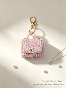 1pc Cute Sequin Colorful Mini Jewelry Storage Bag, Portable Coin Purse Earphone Bag, Mini Travel Ring Box Travel Jewelry Box Cosmetic Storage Box, Women's Earring/Ring/Necklace/Bracelet Storage Box, Mini Wallet - Sequin Mini Bag - View 6