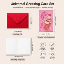 10 Sets (10 Cards + 10 Envelopes) Vibrant Thank You Card Set, With Envelopes, Perfect For Expressing Gratitude To Teachers, Colleagues, Employees And Friends - A - View 5