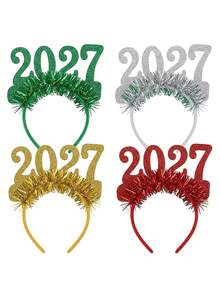 2027 New Year's Party Headband Set - Photo Props And Gifts For New Year's Eve Celebration; Decorated With Shiny Numbers And Stars To Enhance Festive Atmosphere - Perfect For Theme Parties, Birthdays And Christmas Celebrations. - Multiple Styles - View 8