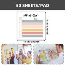 Creative Daily Planner Sticky Notes Strong Adhesive Removable Memo Pads High Aesthetic Value Note Paper 1pc/2pcs - one-size - View 5