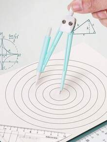 Compass & Ruler Student Set, Triangle Ruler, Protractor, Drawing Tools, Student Exam Study Stationery Supplies, Professional Drawing Ruler & Compass, Multi-Function Pen Holder Style - Multi-color - View 7