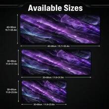 Amethyst Crystal Large Mouse Pad, Dark Gaming Desk Mat With Violet Mineral Strata, Smooth Control Mousepad Artwork For Wide Setups - View 4