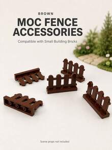 1*4*2 Fence Guardrail Building Blocks Accessories, MOC Building Blocks Accessories Pack, Part Number 33303 Loose Pieces, Suitable For Small Particle Size Building Blocks, Particle Diameter 0.5cm, Adult Toy Building Blocks Assembly Accessories, Small Particle Building Blocks Accessories, Assembly Accessories, Suitable For Scene Construction Decoration Accessories - Multicolor - View 8